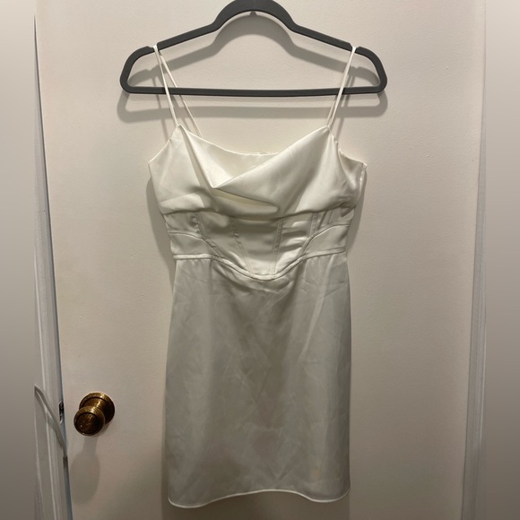 Zara Dresses Zara White Satin Corset Slip Dress Poshmark